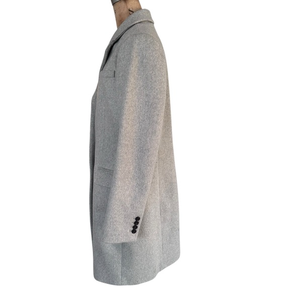 J. Crew Peacoat Wool By Nello Gori Wool Coat Women’s Gray Size 12 Classic Chic - Picture 5 of 8